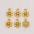Five-Petal Flower Metal Charms in Seven Finish Options view 9