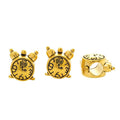 Alarm Clock Large Hole Bead with an alarm-clock face in 2 Metal Finishes view 5