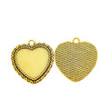 Ornate Heart Cabochon Settings in Antique Bronze, Antique Gold, Antique Silver view 7