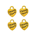 Thank You Heart Metal Charms in Seven Finish Options view 10