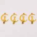 Cat in Crescent Moon Metal Charm for Jewelry Making in Bright Gold and Antique Silver view 5