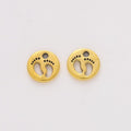 Footprint Disc Metal Charm 6 Finish Options Craft Supply view 8