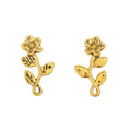 Flower Stem Metal Charm in 4 Pictured Finishes Jewelry view 7