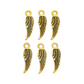 Curved Feathered Wing Metal Charms in Seven Finishes view 9