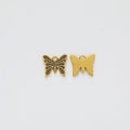 Dotted Wing Butterfly Charm in 3 Metal Finishes for Jewelry Making view 7