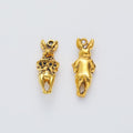 Flower Holding Rabbit Charm in 4 Metal Finishes for Jewelry Making view 8