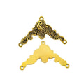 Triangular Floral Multi Loop Connectors in 4 Metal Finish Options view 8
