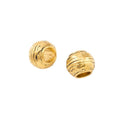 Wavy Round Barrel Bead in 4 Metal Finishes for Jewelry Making view 8
