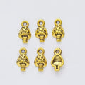 Mushroom Charm Small Double-Sided Metal Pendant in Three Finishes view 7