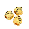 Paw Print Large Hole Metal Beads in Five Finishes for Jewelry Making view 8