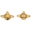 Ringed Planet Metal Charms in Seven Metallic Finishes view 9