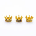 Mini Crown Metal Beads in Nine Antique and Bright Finishes view 11