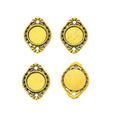 Round 8mm Ornate Bezel Jewelry Making Component In 4 Finish Options view 7