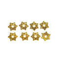 Sunburst Flower Bead Caps in Four Metallic Finishes view 8