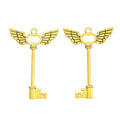 Vintage Winged Key Charms in Multiple Finishes for Jewelry Making view 10