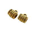 Floral Slider Bead With Loop in 4 Metal Finishes for Jewelry Making view 8