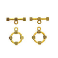 Textured Round Toggle Clasp in 6 Metal Finishes for Jewelry Making view 9