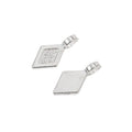Ornate Diamond Tile Metal Charm Pendant in 5 Finishes for DIY Jewelry view 6