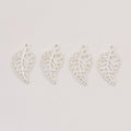 Filigree Curved Leaf Charm in Multiple Metal Finishes for Jewelry Making view 7