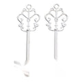 Ornate Crown Top Key Charm Pendants in Seven Finishes view 6