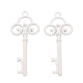 Ornate Skeleton Key Metal Charm in 10 Finishes for Jewelry Making view 7