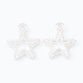 Beaded Outline Star Metal Charms in Seven Finishes view 6