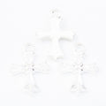 Decorative Arrow Cross Metal Charms in Four Finishes view 6