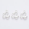 Heart Neck Double Swan Charm Pendants in Seven Finishes view 6