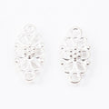 Floral Double Loop Metal Connectors in Six Finishes view 6