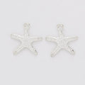 Textured Starfish Metal Charm 5 Finish Options Craft Supply view 6