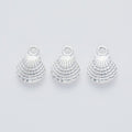 Vintage Finish Metal Scallop Shell Charms in 7 Style Options view 7