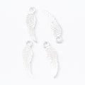 Curved Feathered Wing Metal Charms in Seven Finishes view 6