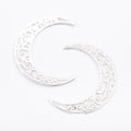 Filigree Crescent Moon Metal Charms in Eight Color Finishes view 6