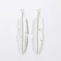 Long Feather Charm Pendants in 6 Metal Finish Options view 6