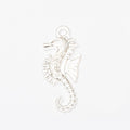 Embossed Seahorse Metal Charms in Four Metallic Finishes view 6