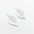 Vintage Finish Metal Openwork Leaf Charms in 5 Style Options view 6