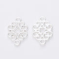 Scrollwork Four-Loop Connector Jewelry Making Component In 6 Finish Options view 6