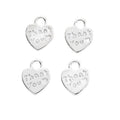 Thank You Heart Metal Charms in Seven Finish Options view 7