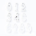 Metal Number Charms from Zero to Nine in Four Finishes view 6
