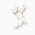 Standing Bird Textured Metal Charm Pendant For Jewelry Making view 6