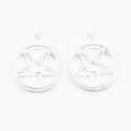 Circle and Star Cutout Metal Charm Pendants in 7 Finishes view 6