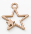 Open Star Charm with Small Star Accent in Five Pastel Colors view 3