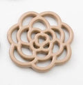 Layered Openwork Rose Flower Charm in Five Pastel Colors view 3