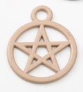 Round Star Frame Metal Charms in 5 Pictured Finishes view 3