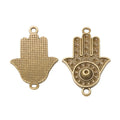Eye Detail Hamsa Metal Connector in 4 Finishes for DIY Jewelry view 6