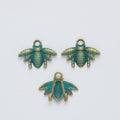 Striped Bee Charm in Multiple Metal Finishes for Jewelry Making view 6