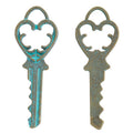 Floral Bow Skeleton Key Metal Charm for Jewelry Making in 6 Visible Finishes view 6