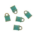 Ornate Padlock Charms In Five Vintage Metal Finishes view 6