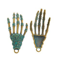 Skeleton Hand Metal Charms in Four Antique Finishes view 6