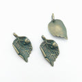 Textured Leaf Metal Charms in Six Vintage Finishes view 6